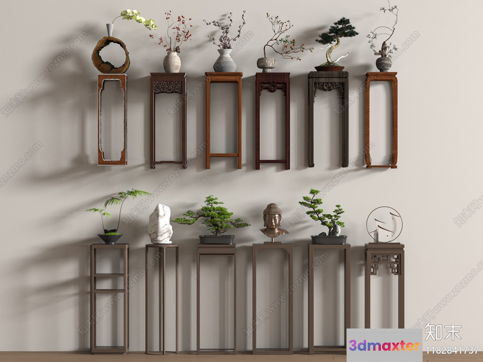 Traditional Japanese Decor 3D Model - 10809 - VRAY Render