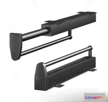 A Black Paper Towel Holder 3D Model - 7984 - CORONA Render