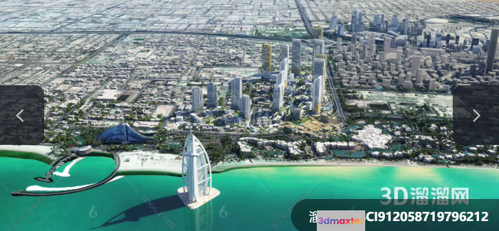 White Cityscape 3D Model - 2452 - VRAY Render