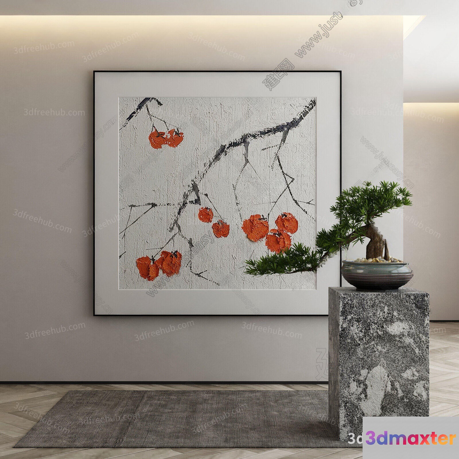 Modern Living Room 3D Model - 6212 - VRAY Render