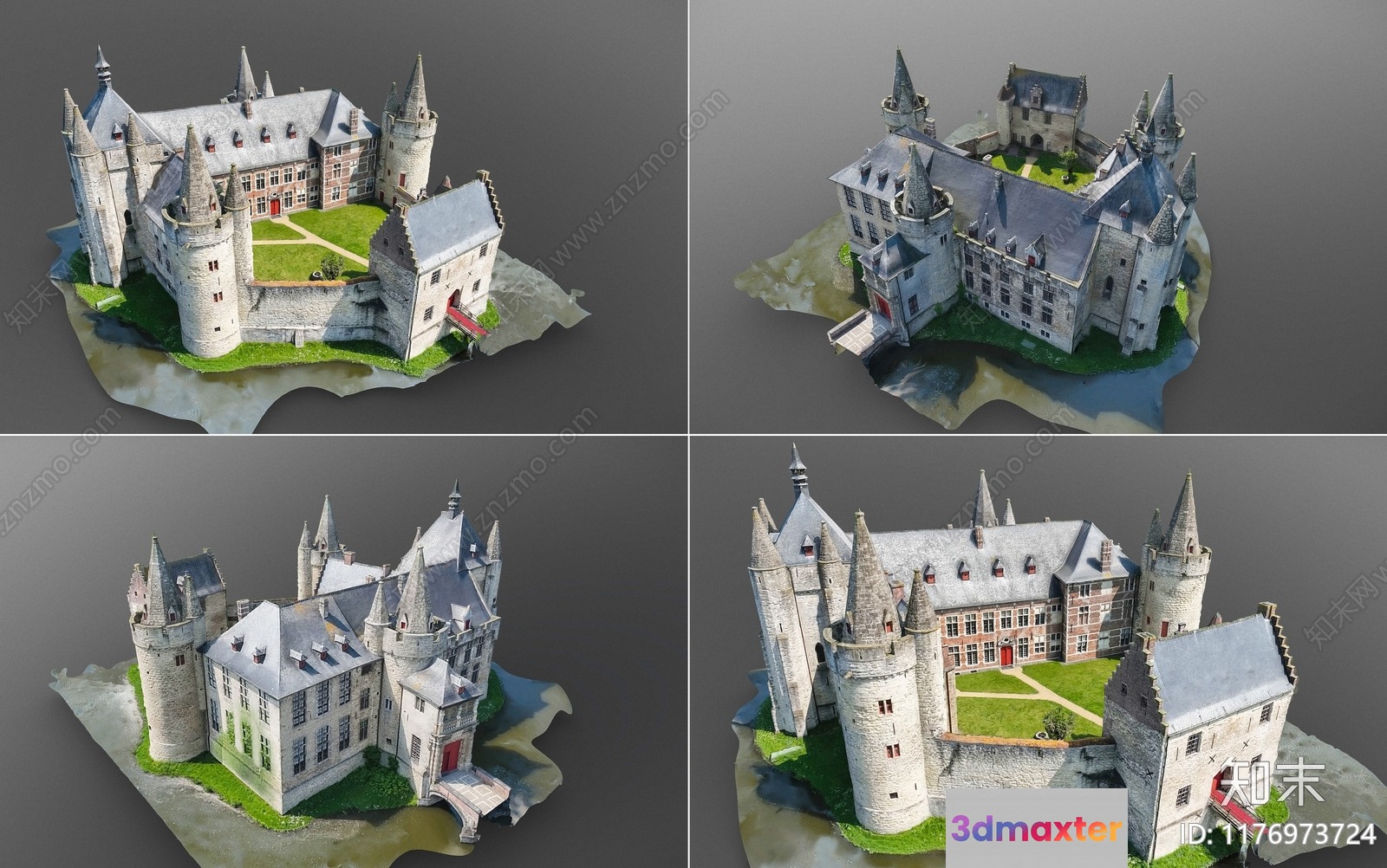 A Castle 3D Model - 10139 - VRAY Render