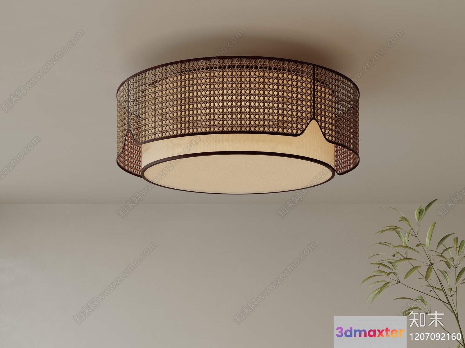 A Light Fixture With A Unique Design Featuring A Combination Of Materials And A 3D Model - 8413 - VRAY Render