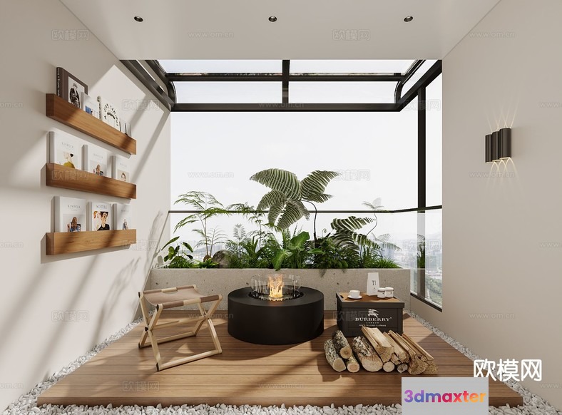 Modern Outdoor Space 3D Model - 5924 - CORONA Render