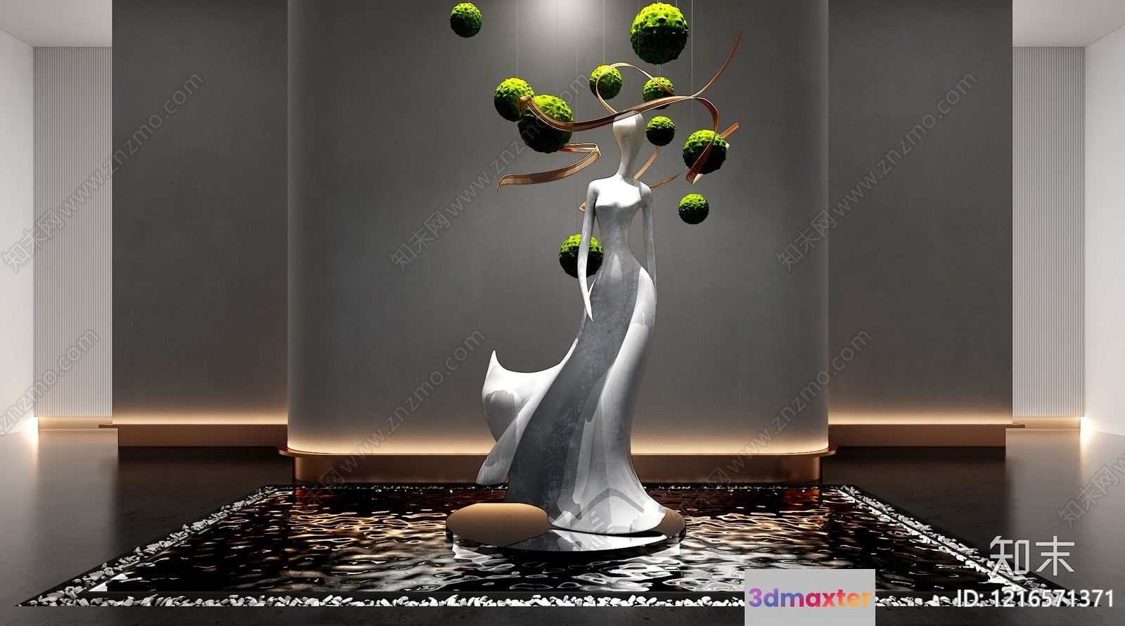 Modern Art Piece 3D Model - 14505 - VRAY Render
