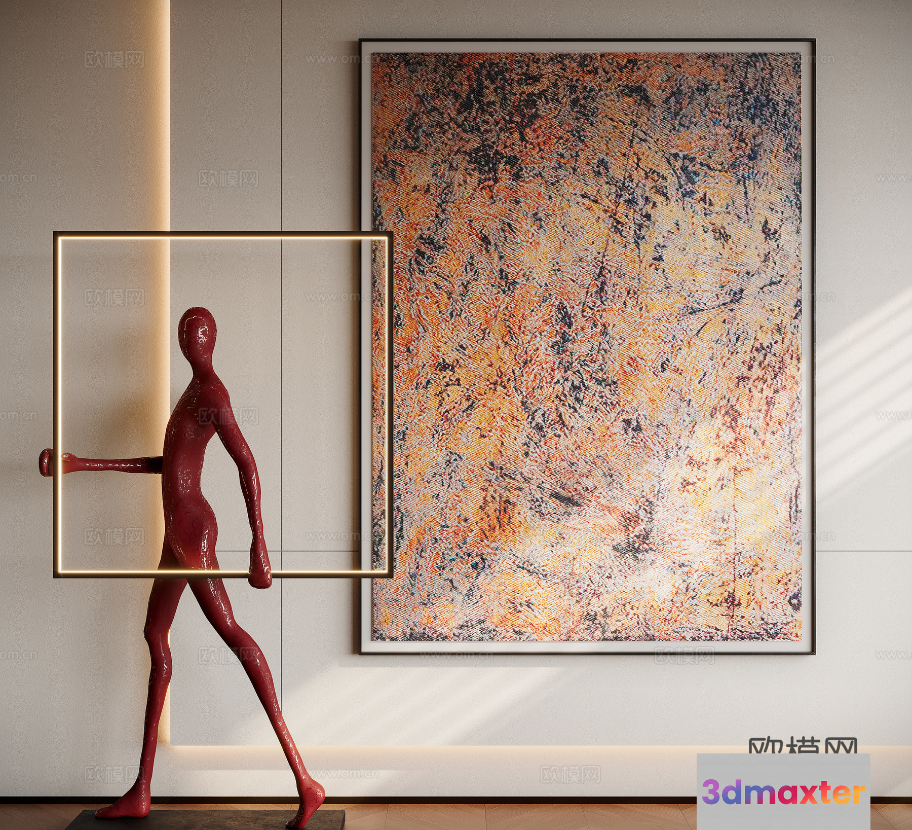 Modern Art Piece 3D Model - 3450 - VRAY Render