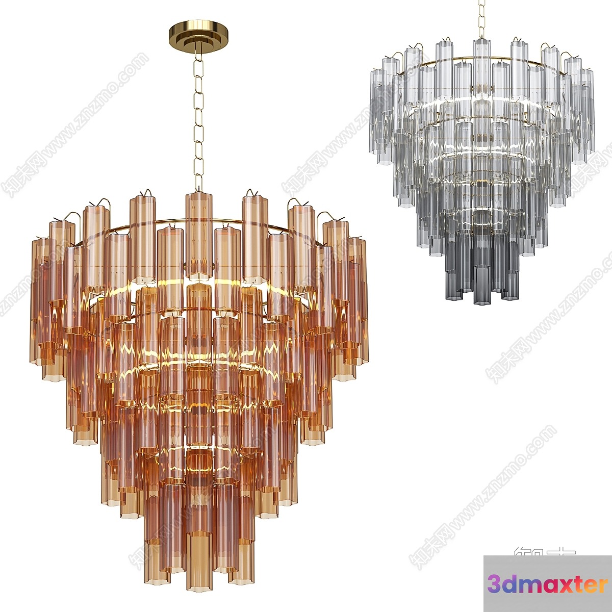 Gold Light Fixture 3D Model - 1724 - CORONA Render