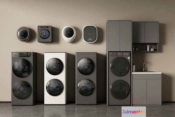 Modern Laundry Room 3D Model - 845 - VRAY Render
