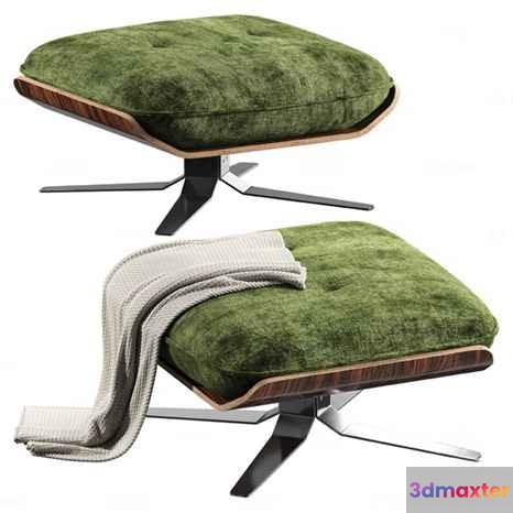Green Ottoman Chair 3D Model - 15913 - VRAY Render