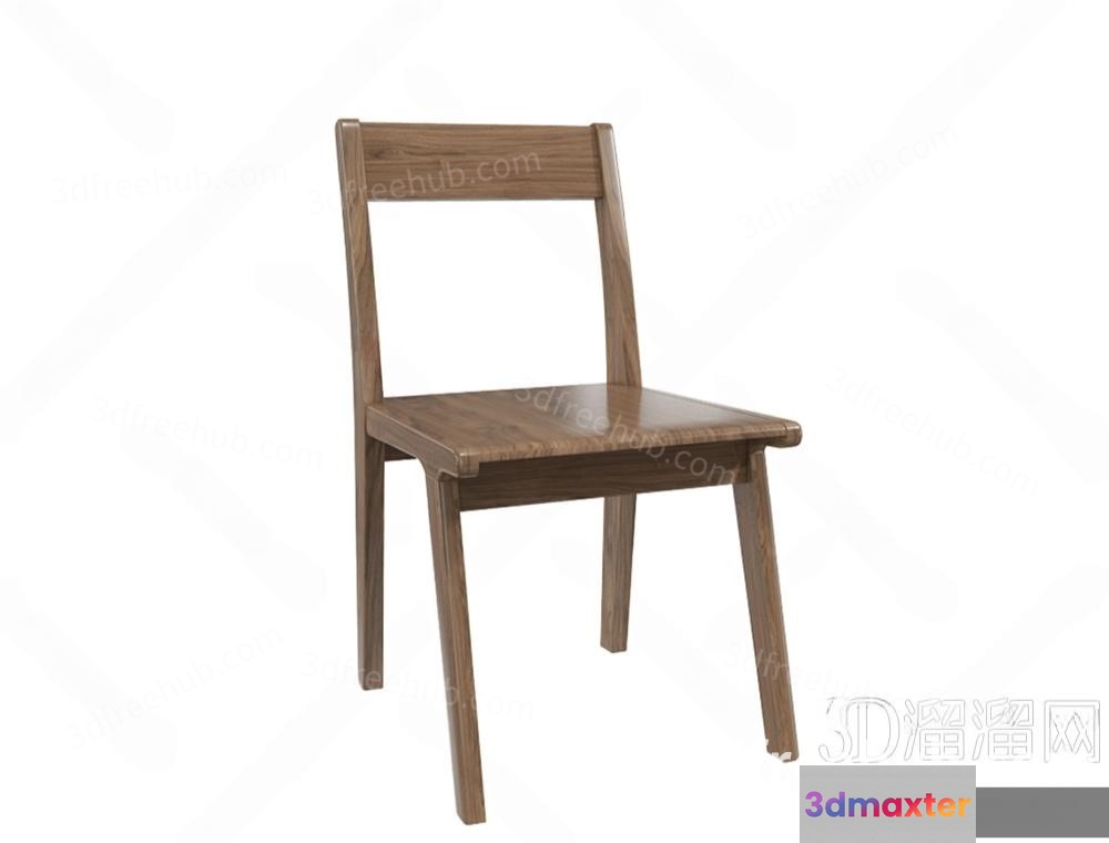 Wooden Dining Chair 3D Model - 9114 - VRAY Render