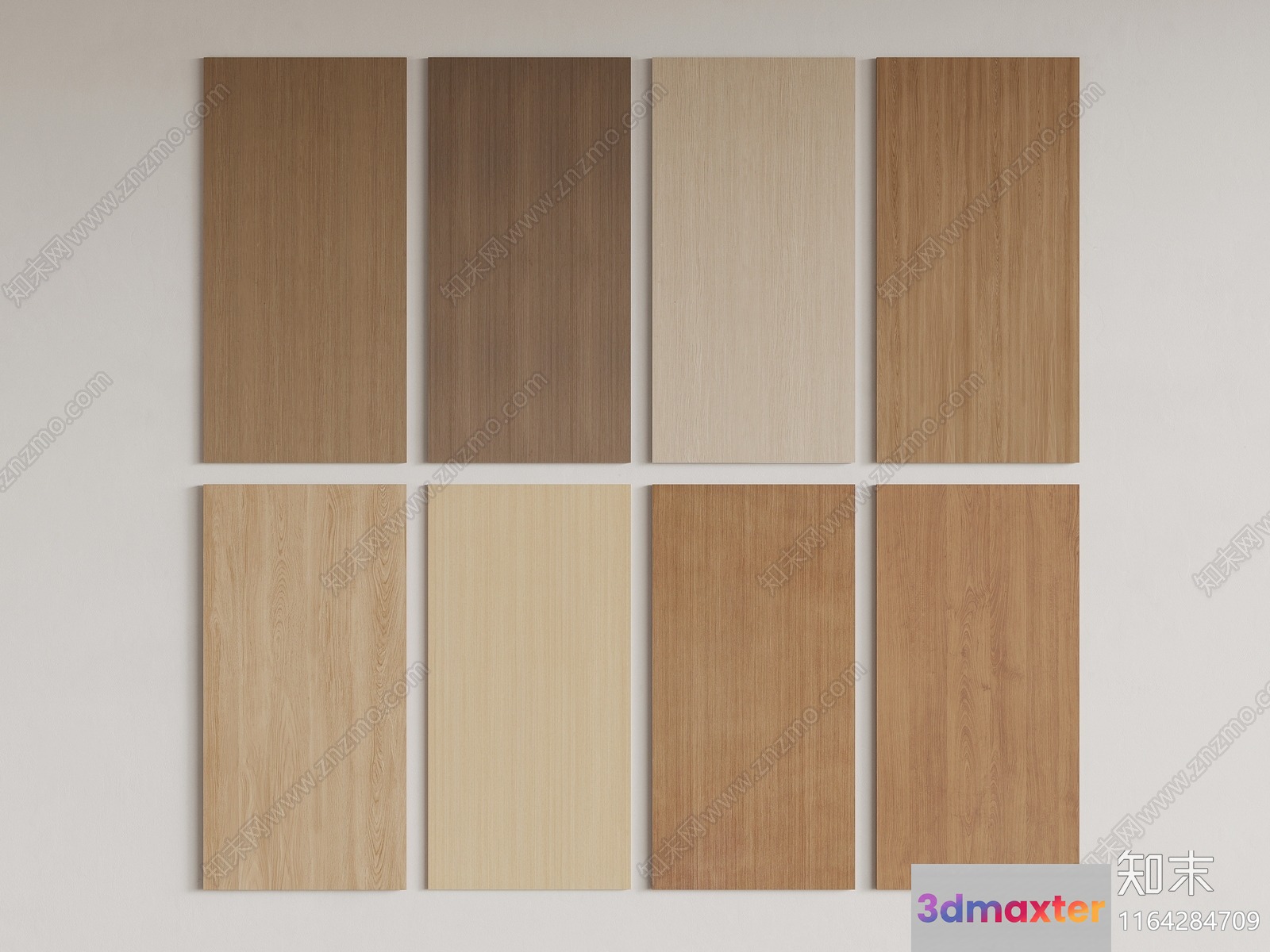 Wooden Paneling 3D Model - 13637 - VRAY Render