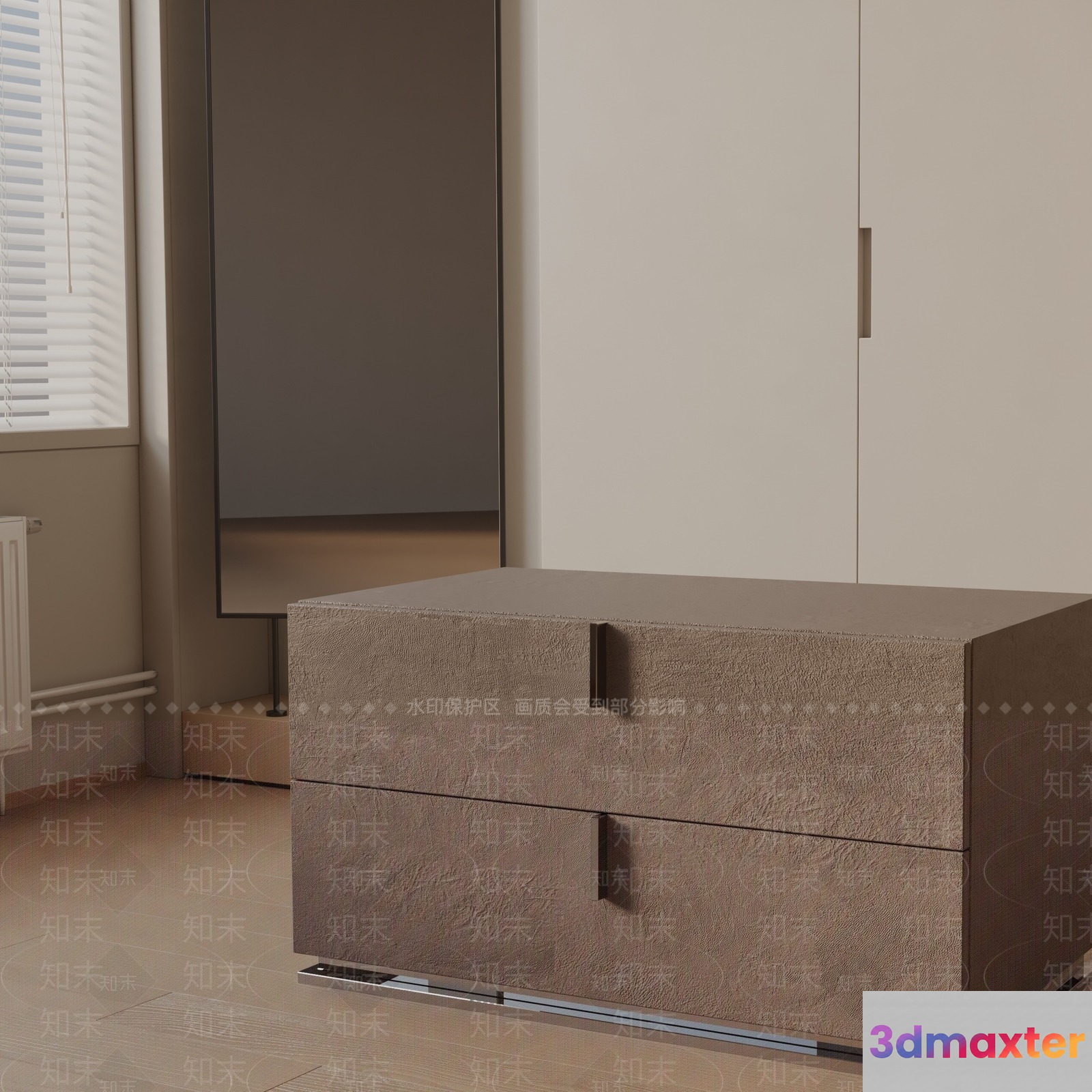 Modern Storage Cabinet 3D Model - 8382 - VRAY Render
