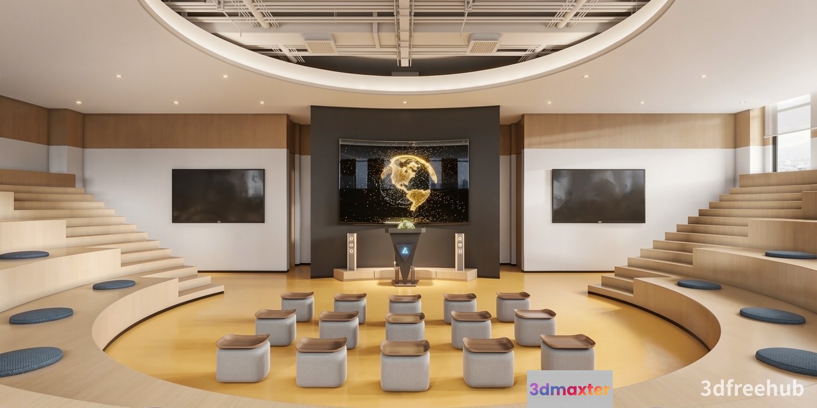 Large Modern Auditorium 3D Model - 22201 - VRAY Render