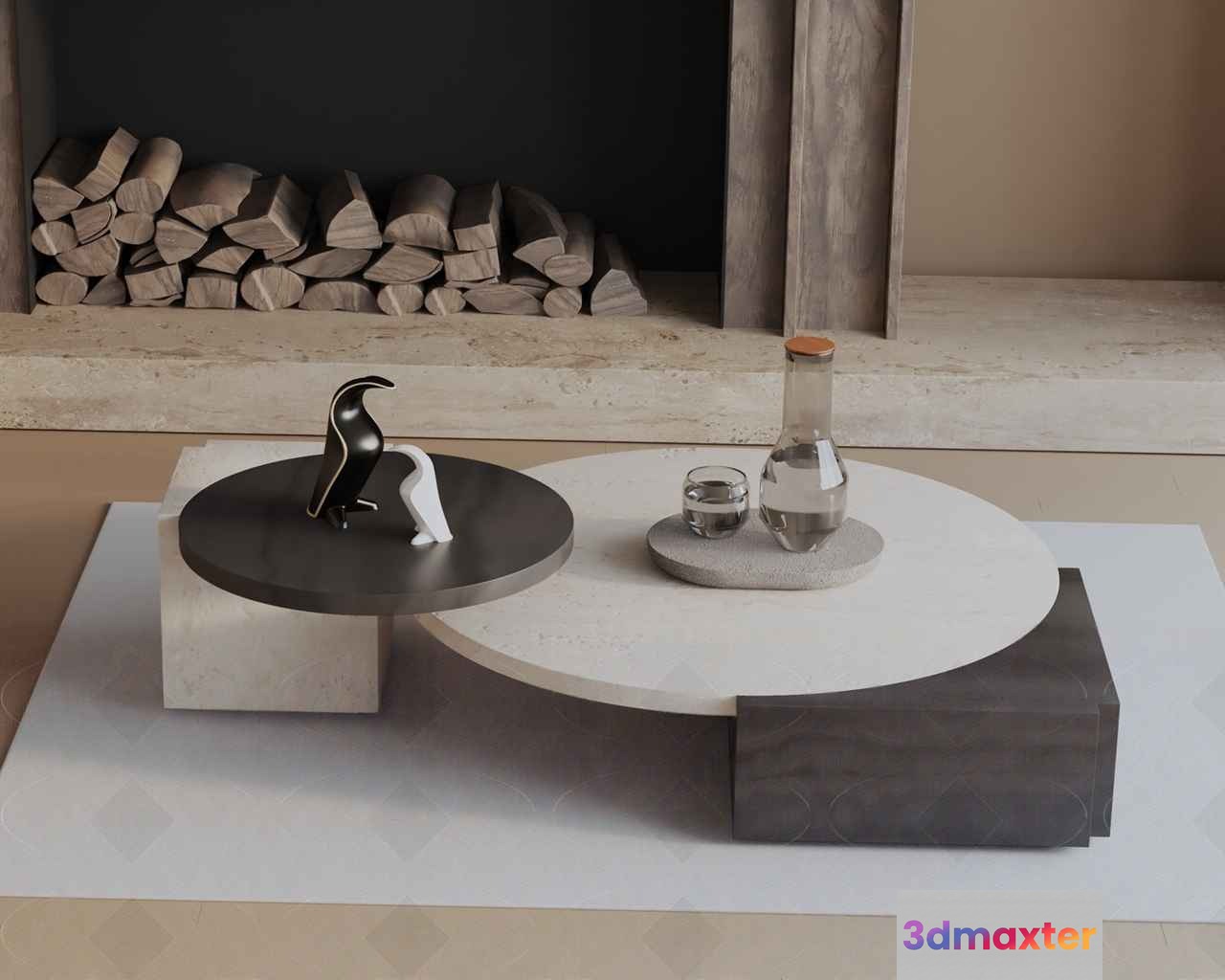 Modern Coffee Table 3D Model - 13073 - VRAY Render
