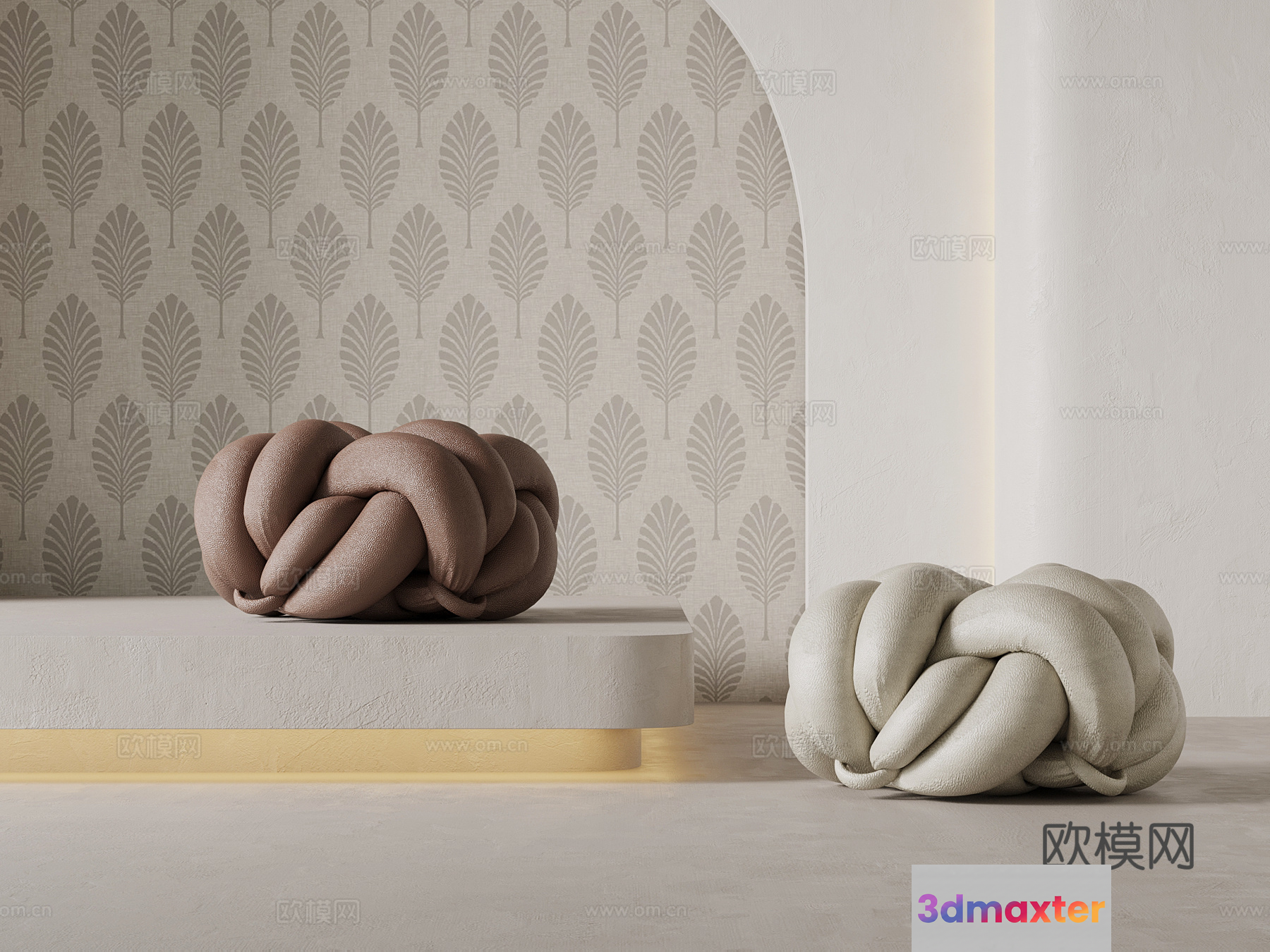 Modern Decorative Pillows 3D Model - 7116 - VRAY Render