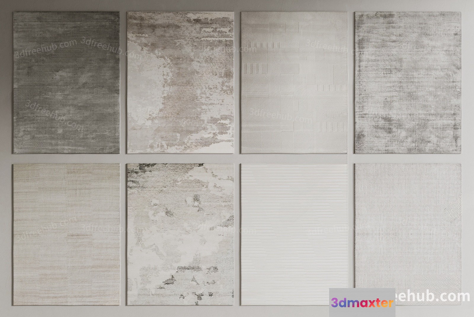 Abstract Texture Rugs 3D Model - 19603 - VRAY Render