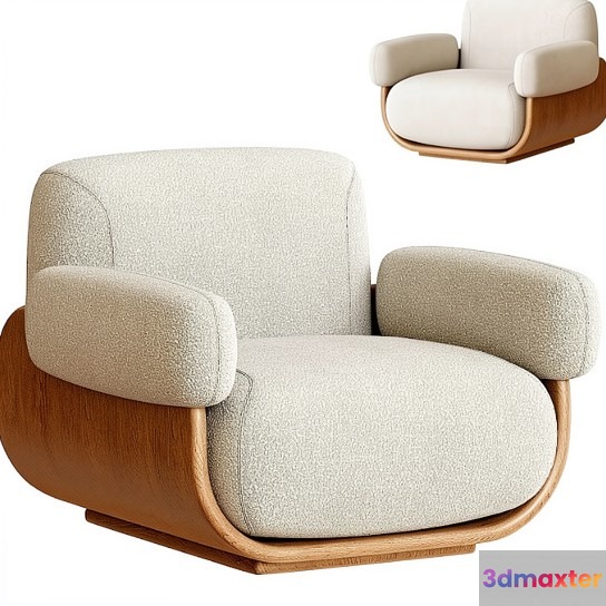 Wooden Armchair 3D Model - 8744 - VRAY Render