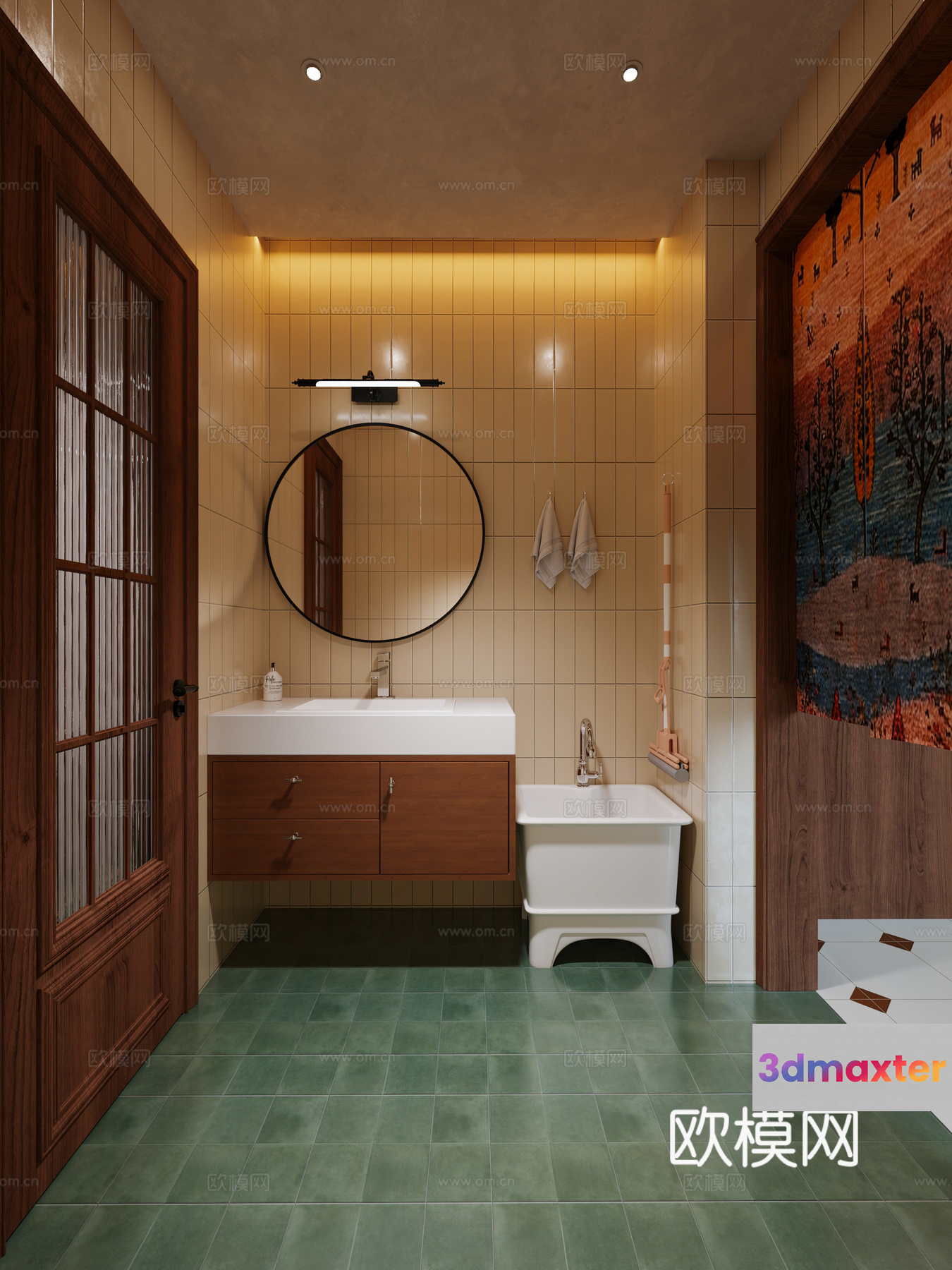 Modern Bathroom 3D Model - 858 - VRAY Render