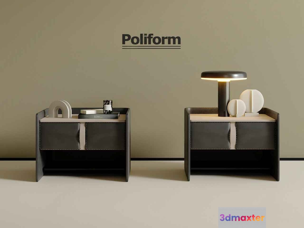 Modern Poliform Furniture 3D Model - 2964 - VRAY Render