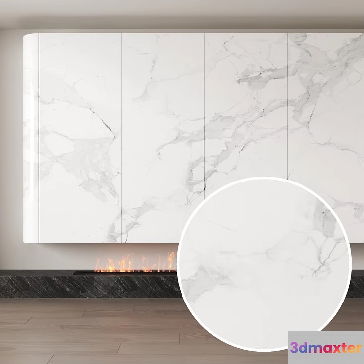 A Marble Fireplace 3D Model - 22738 - VRAY Render