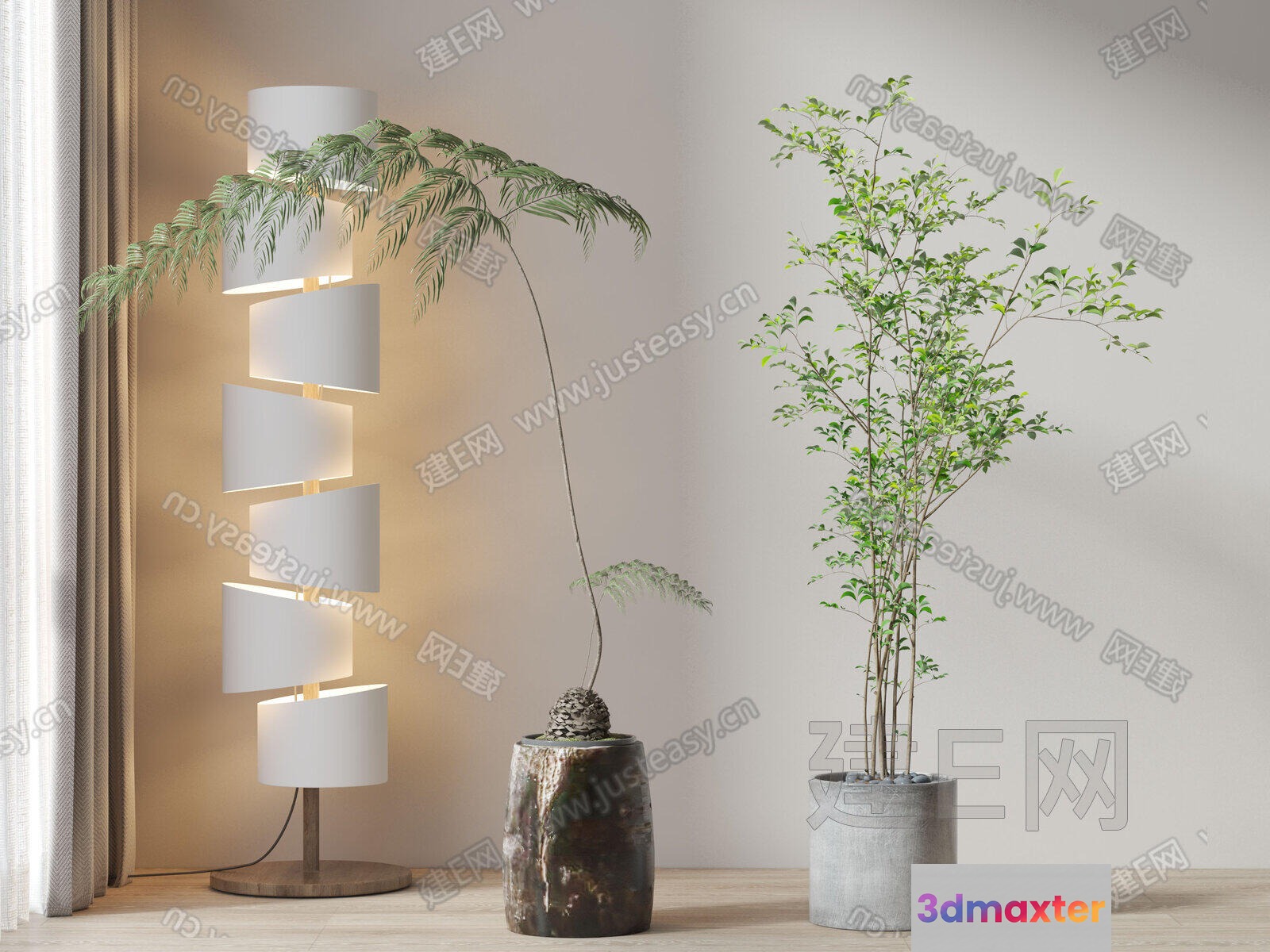 Modern Living Room 3D Model - 3735 - VRAY Render