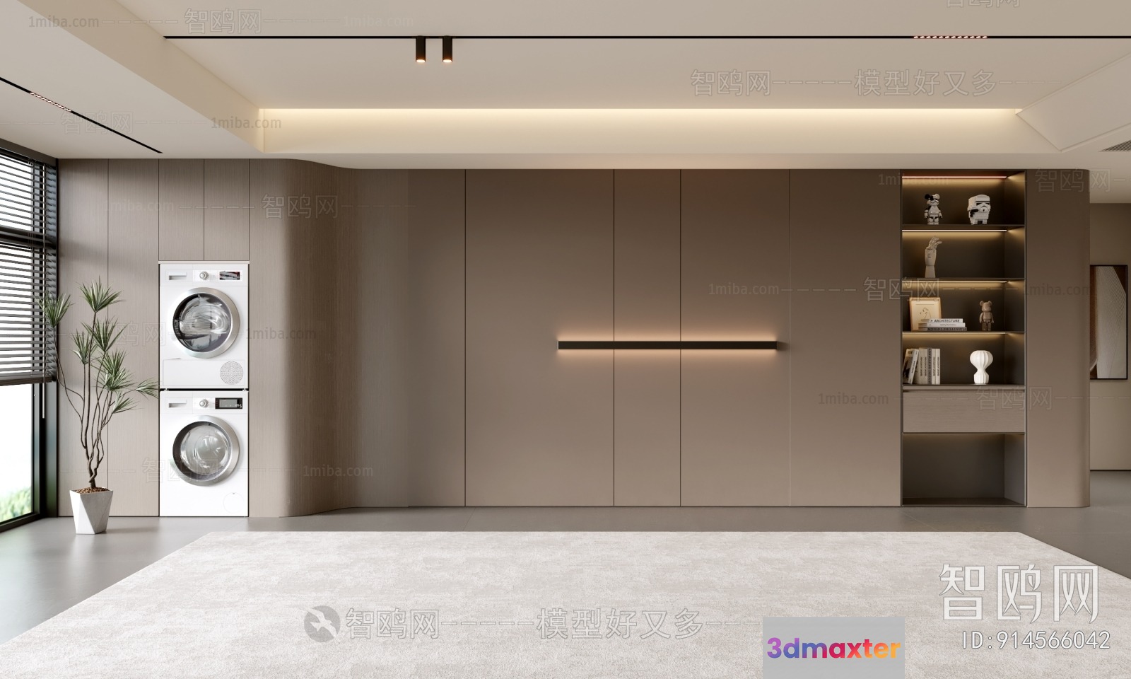 Modern Minimalist Interior Design 3D Model - 9741 - VRAY Render