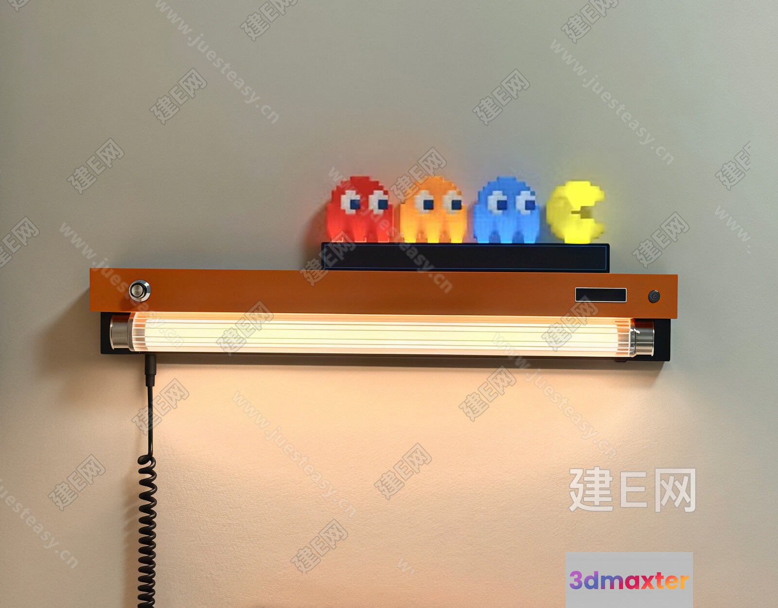 Cozy Pacman-Themed Room 3D Model - 14410 - VRAY Render