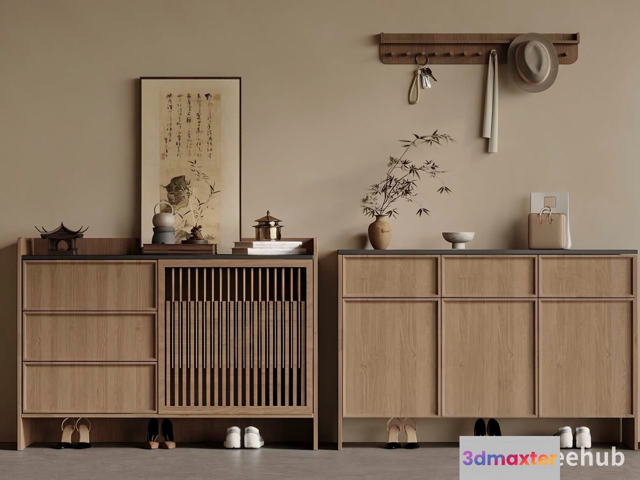Wooden Dresser 3D Model - 21216 - VRAY Render