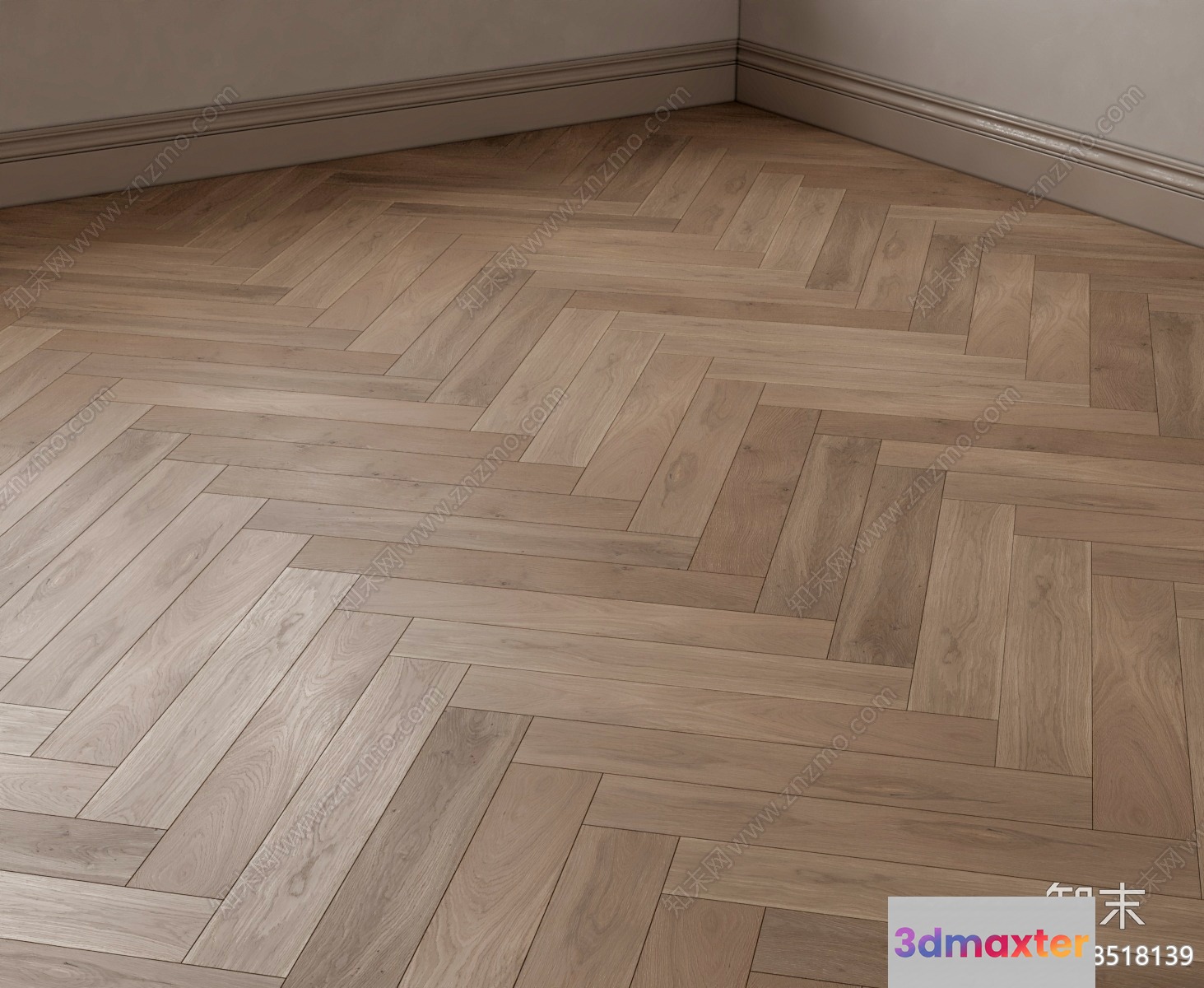 A Wooden Floor 3D Model - 19087 - VRAY Render