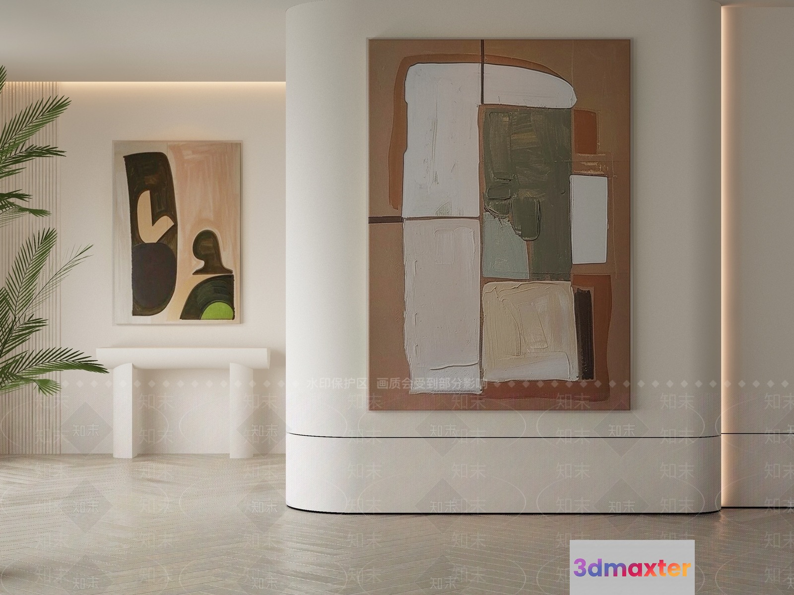 Modern Art Piece 3D Model - 16012 - VRAY Render