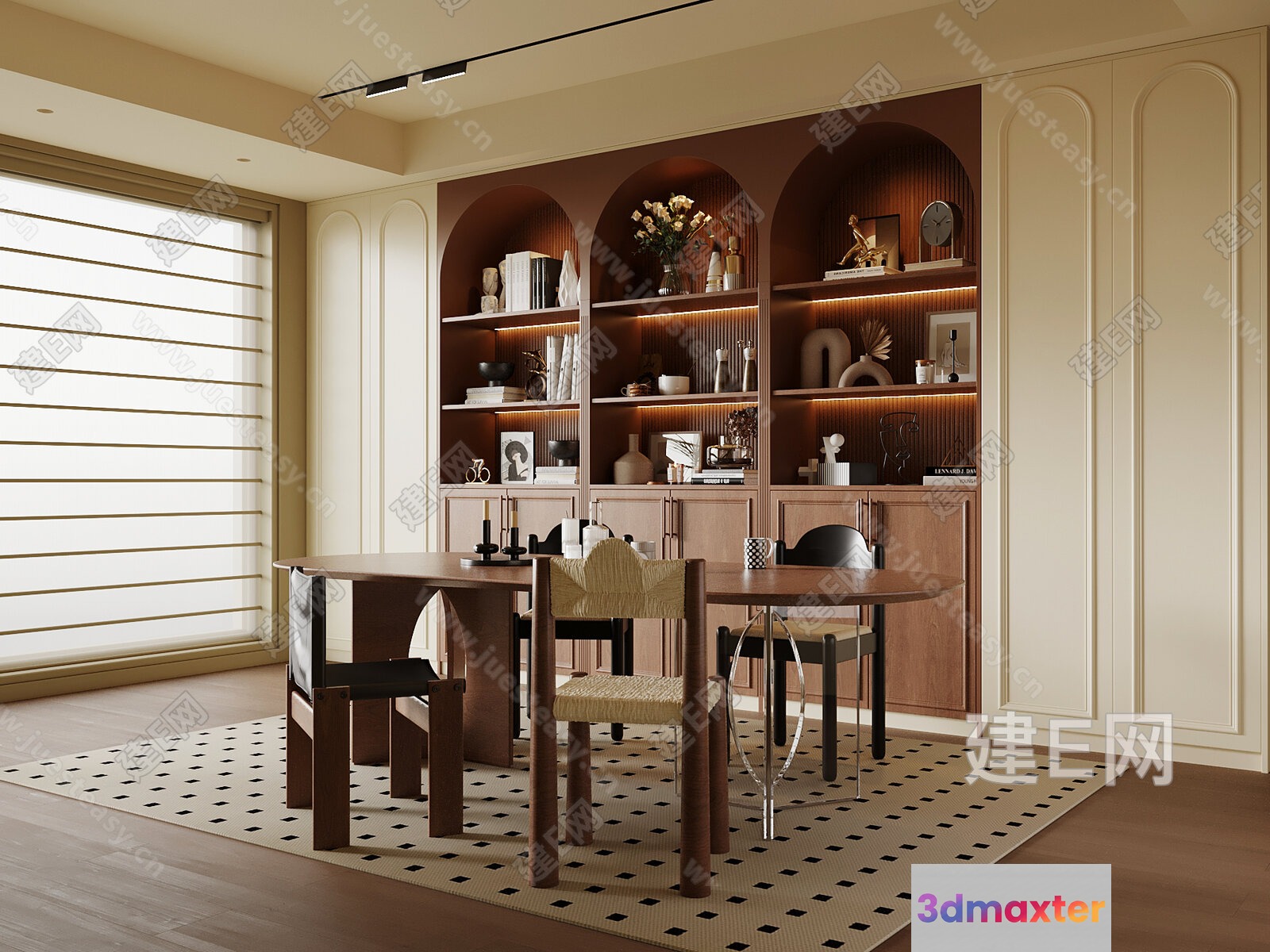 Modern Dining Room 3D Model - 15914 - VRAY Render