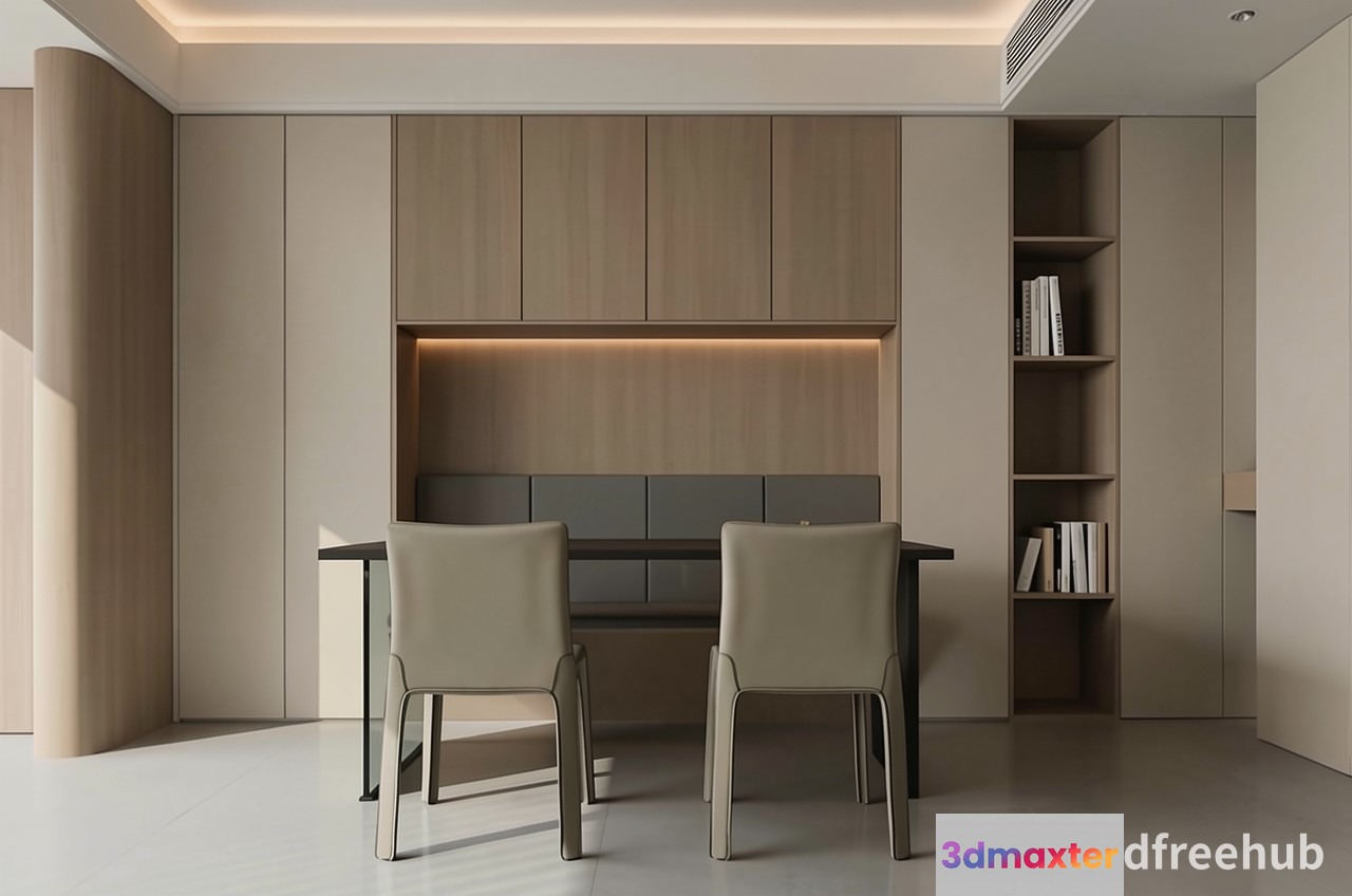 Modern Office Space 3D Model - 23329 - VRAY Render