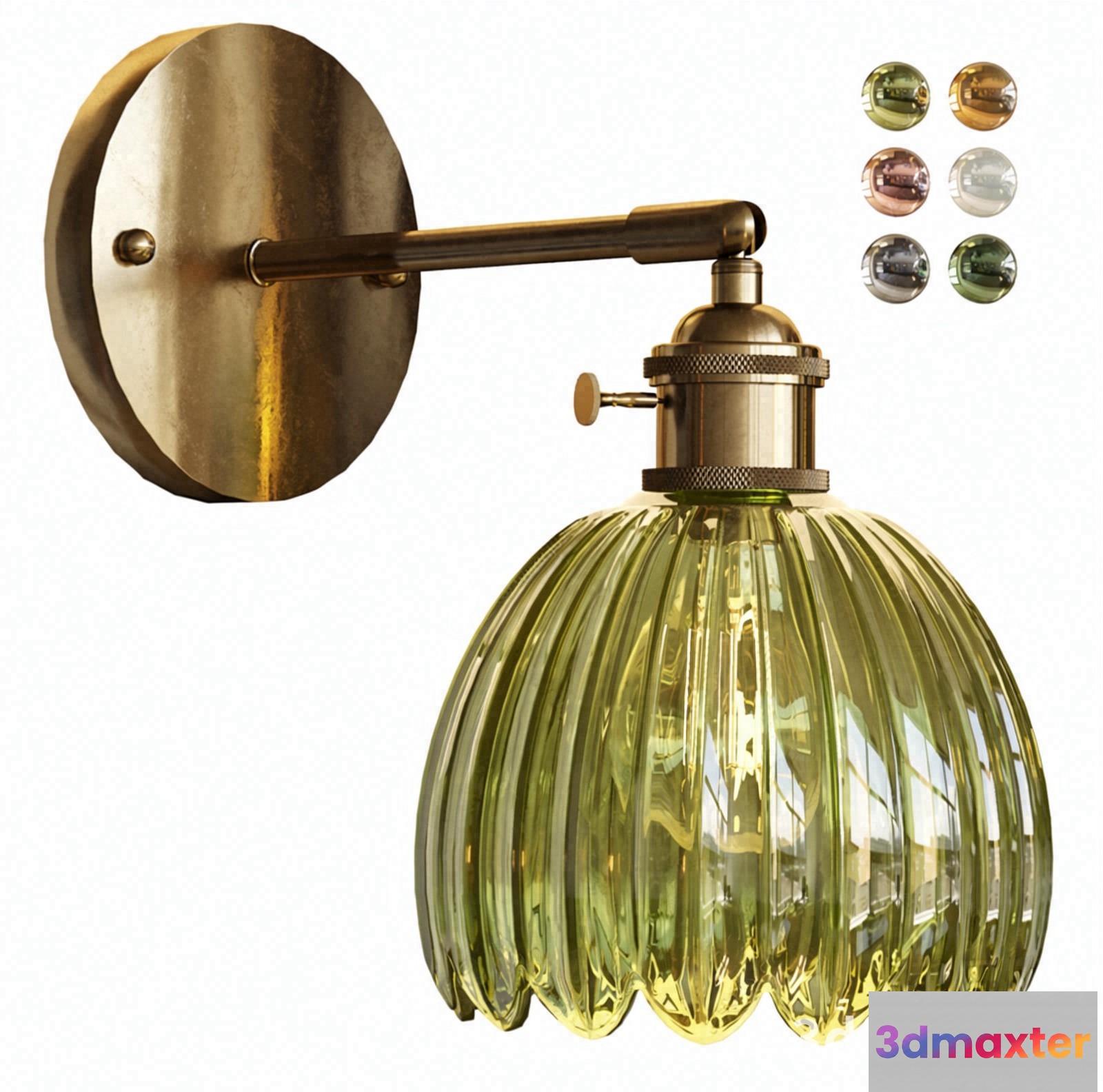 Gold Light Fixture 3D Model - 22157 - VRAY Render
