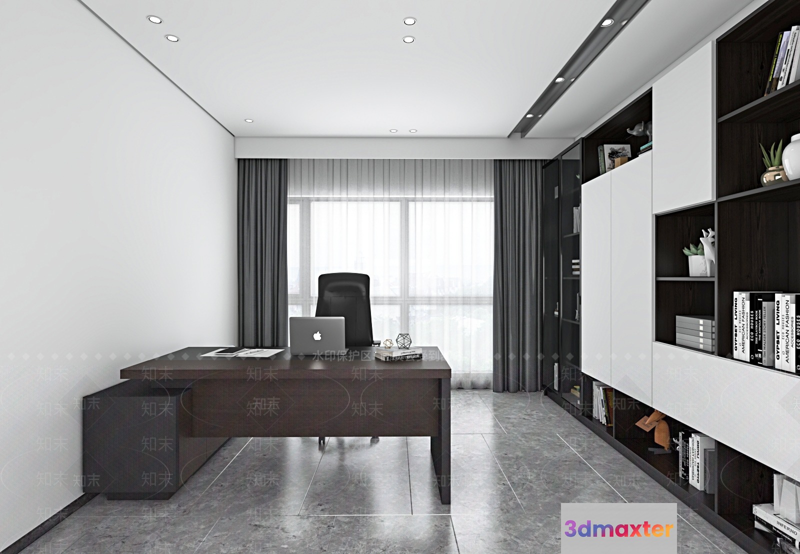 A Modern Office Space 3D Model - 6108 - VRAY Render