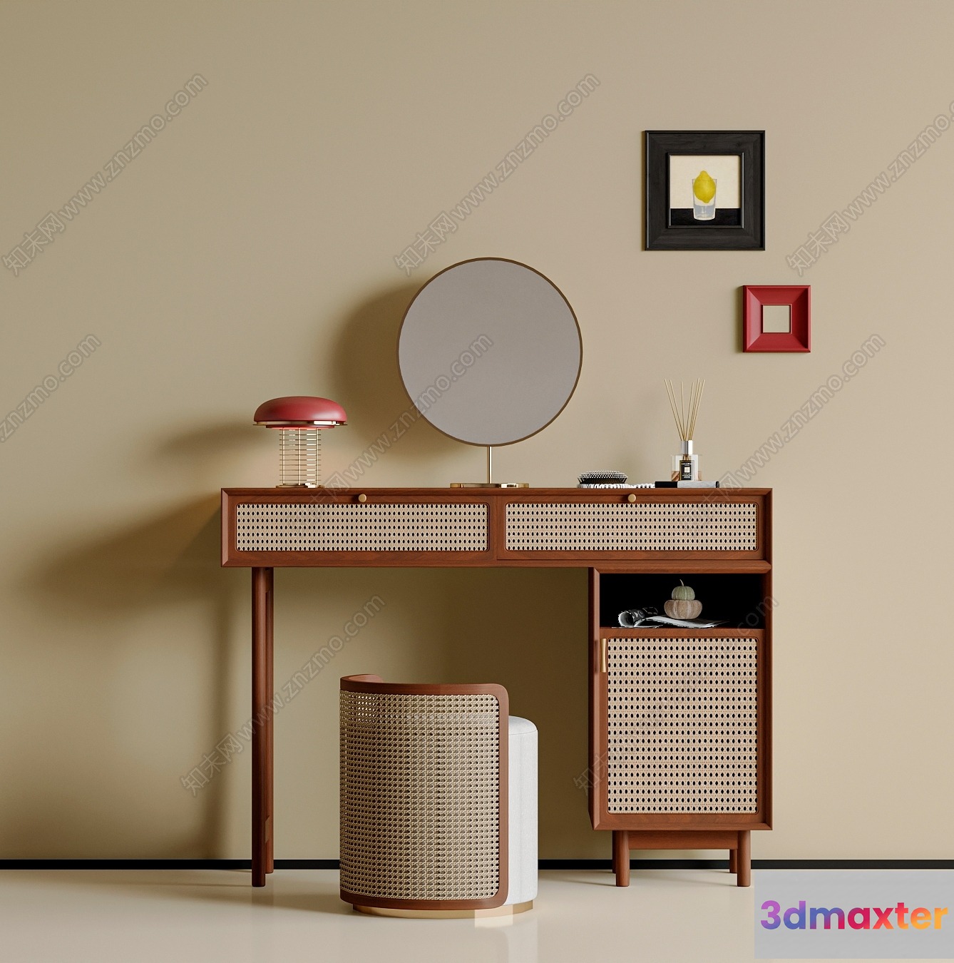 Modern Vanity Table 3D Model - 4445 - VRAY Render