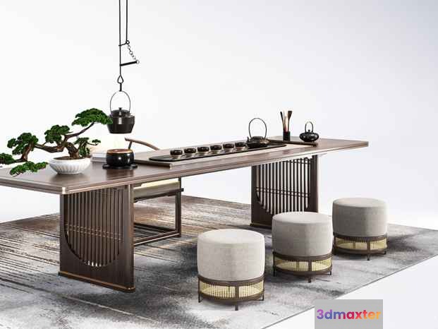 Traditional Japanese Dining Room 3D Model - 16666 - CORONA Render