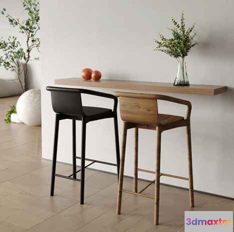 Modern Minimalist Desk 3D Model - 16247 - VRAY Render