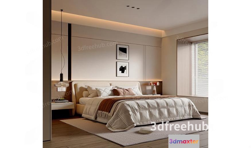 Cozy Bedroom 3D Model - 20905 - VRAY Render