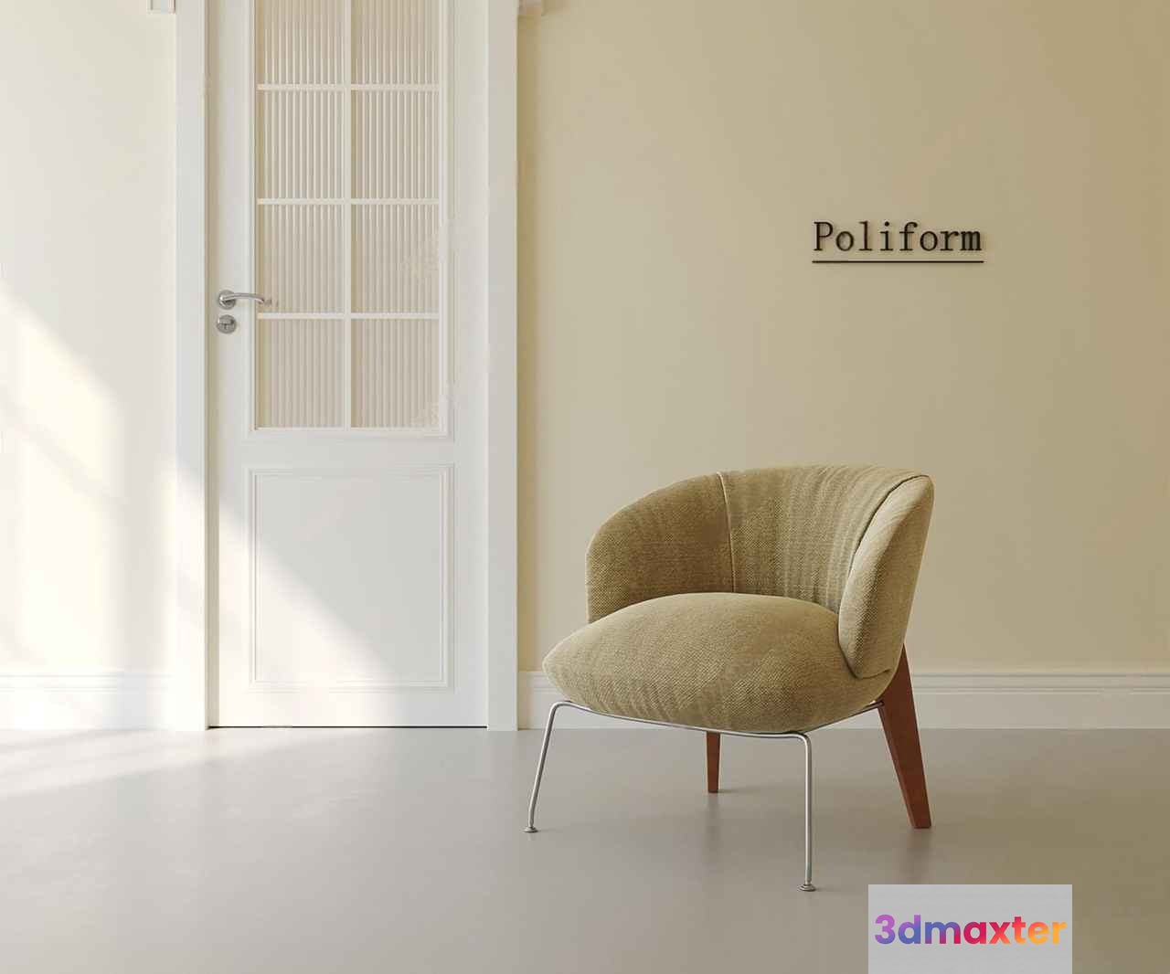 Modern Beige Chair 3D Model - 7147 - VRAY Render