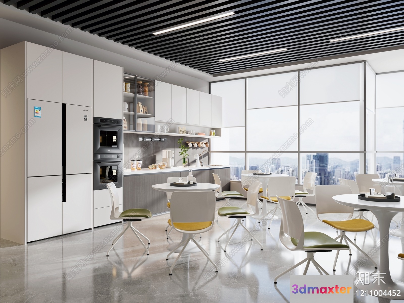 Modern Office Kitchen 3D Model - 21373 - VRAY Render