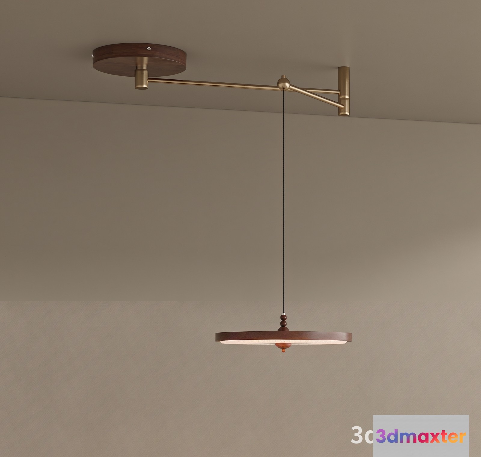 Gold Light Fixture 3D Model - 6808 - VRAY Render