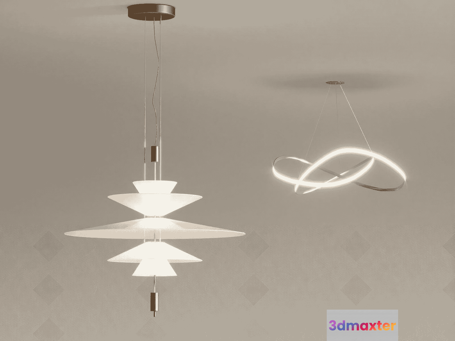 Modern Light Fixtures 3D Model - 12073 - VRAY Render