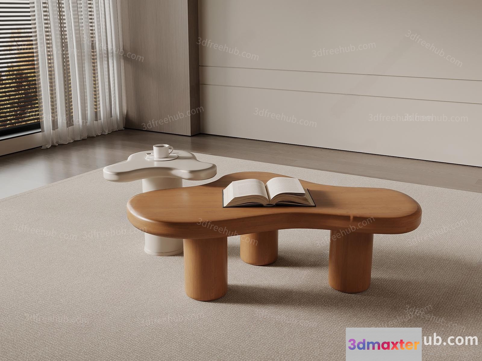 Modern Living Room 3D Model - 19660 - VRAY Render