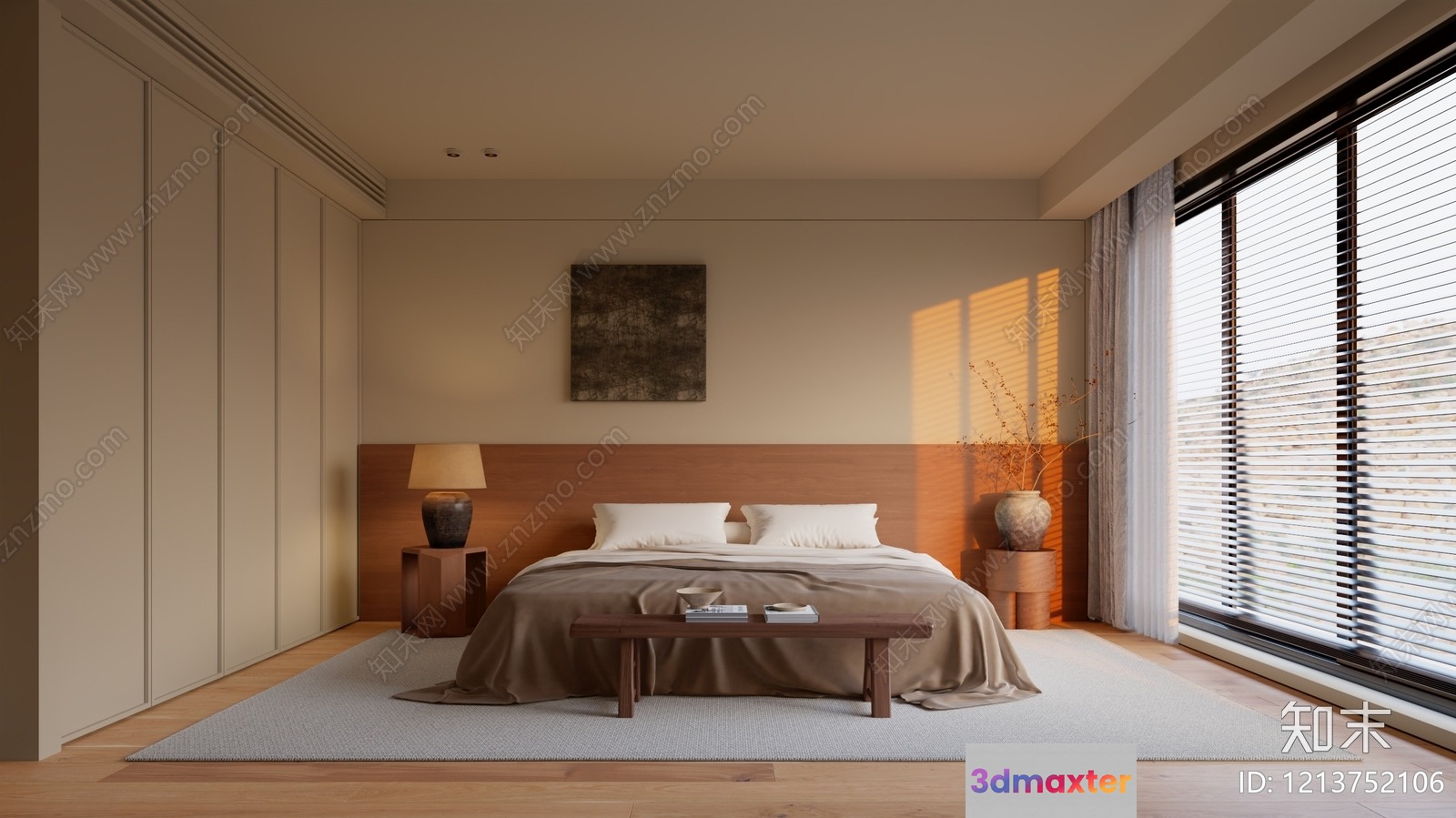 Cozy Bedroom 3D Model - 6199 - VRAY Render