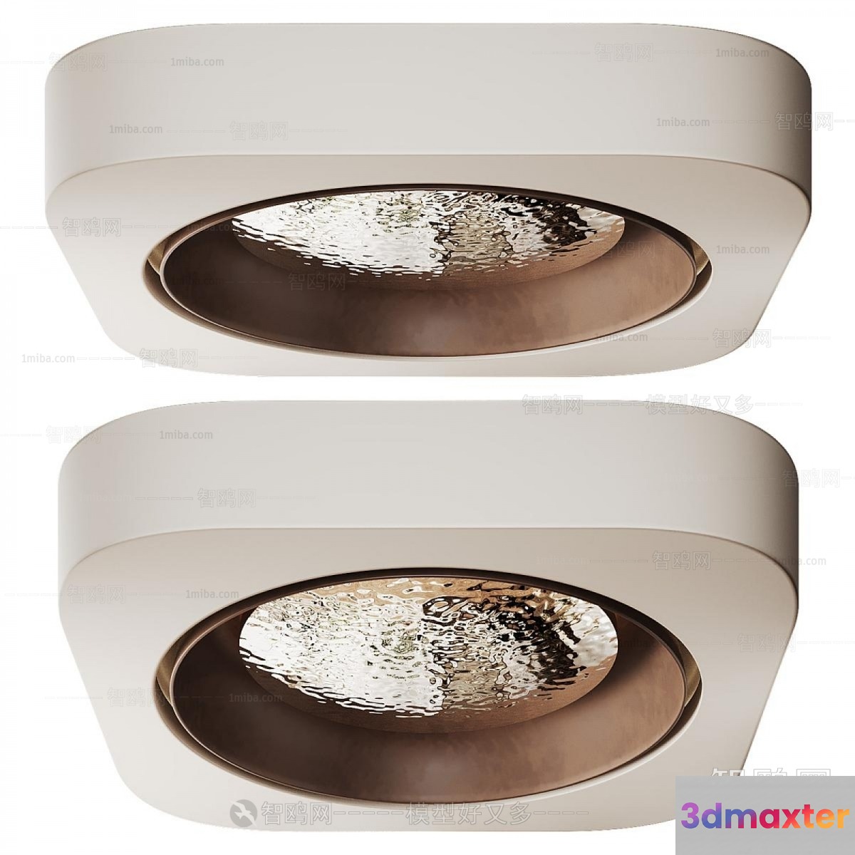 A Beige Ceiling Light Fixture 3D Model - 21544 - VRAY Render