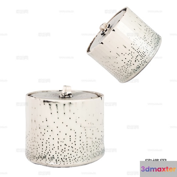 A Silver Container 3D Model - 8461 - CORONA Render