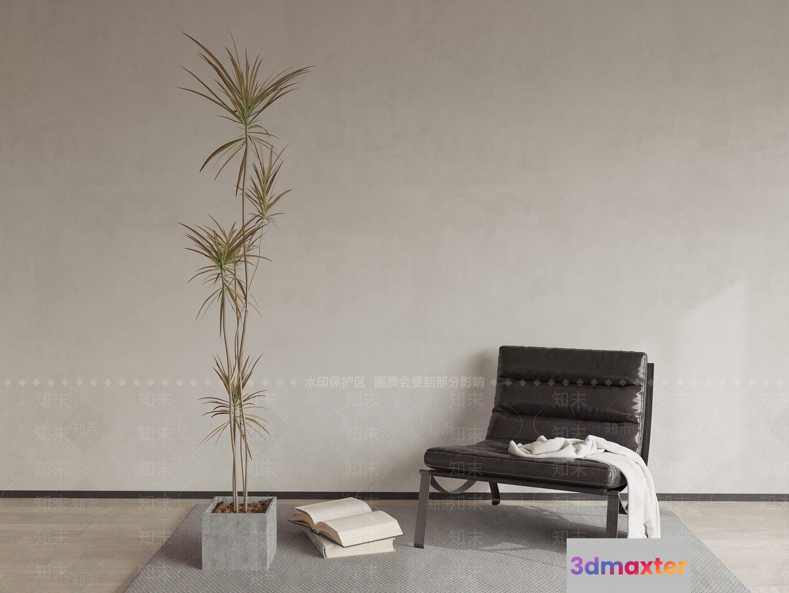Minimalist Reading Nook 3D Model - 16005 - VRAY Render