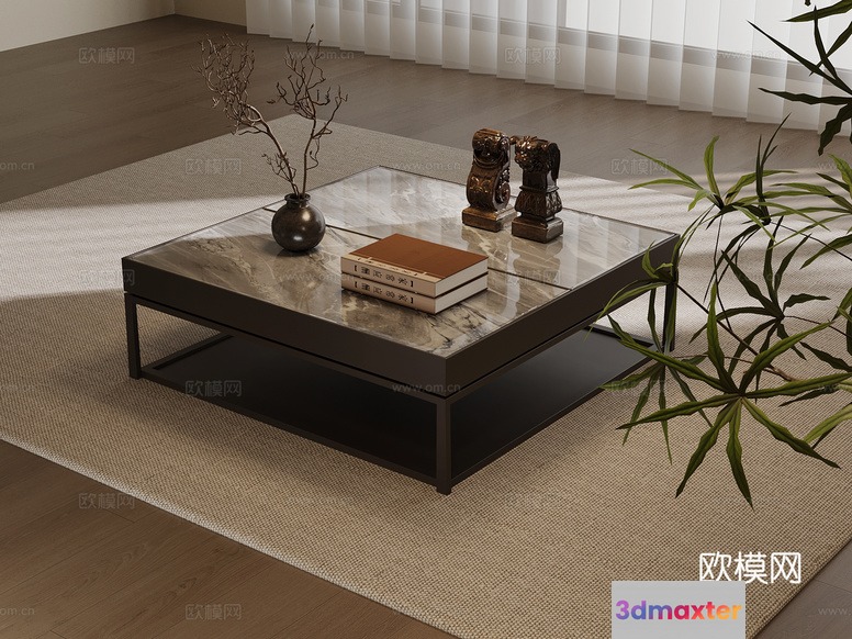 Modern Living Room 3D Model - 9719 - VRAY Render