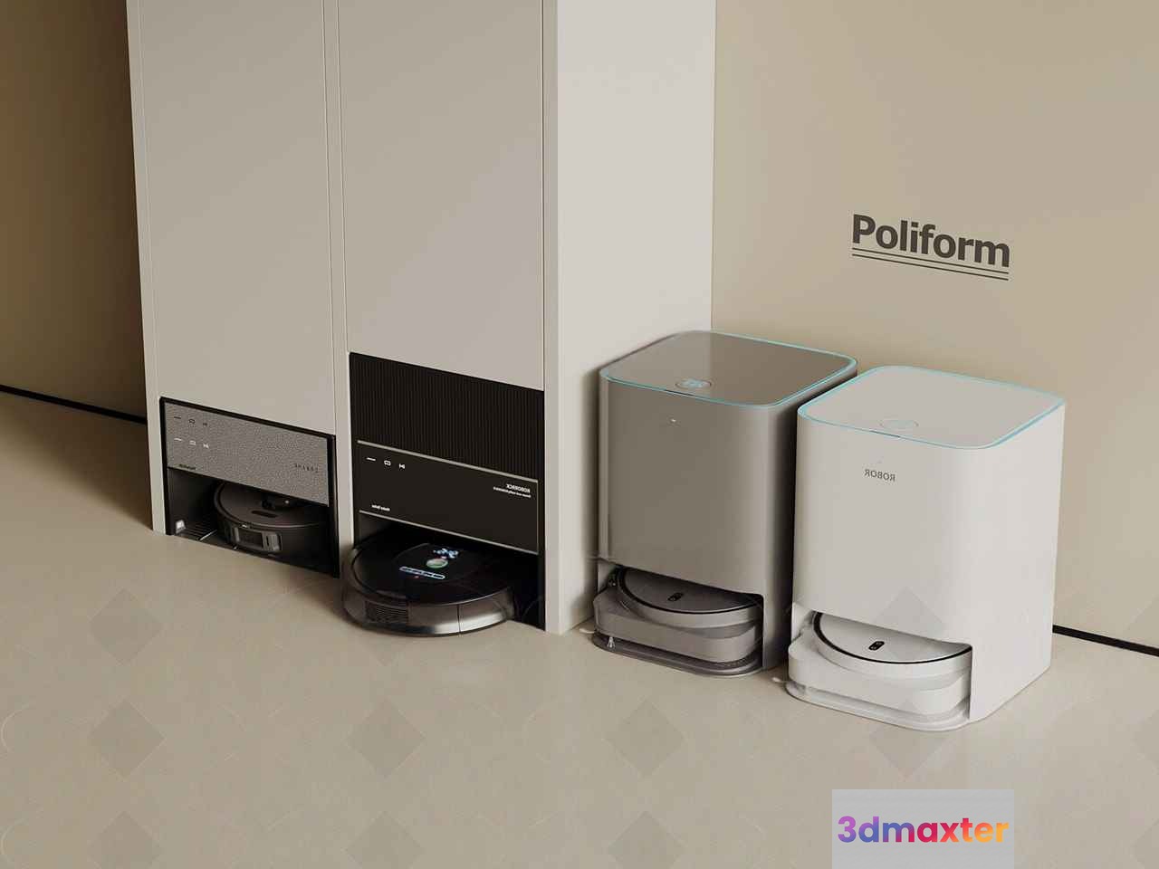 Modern Home Appliances 3D Model - 18400 - VRAY Render