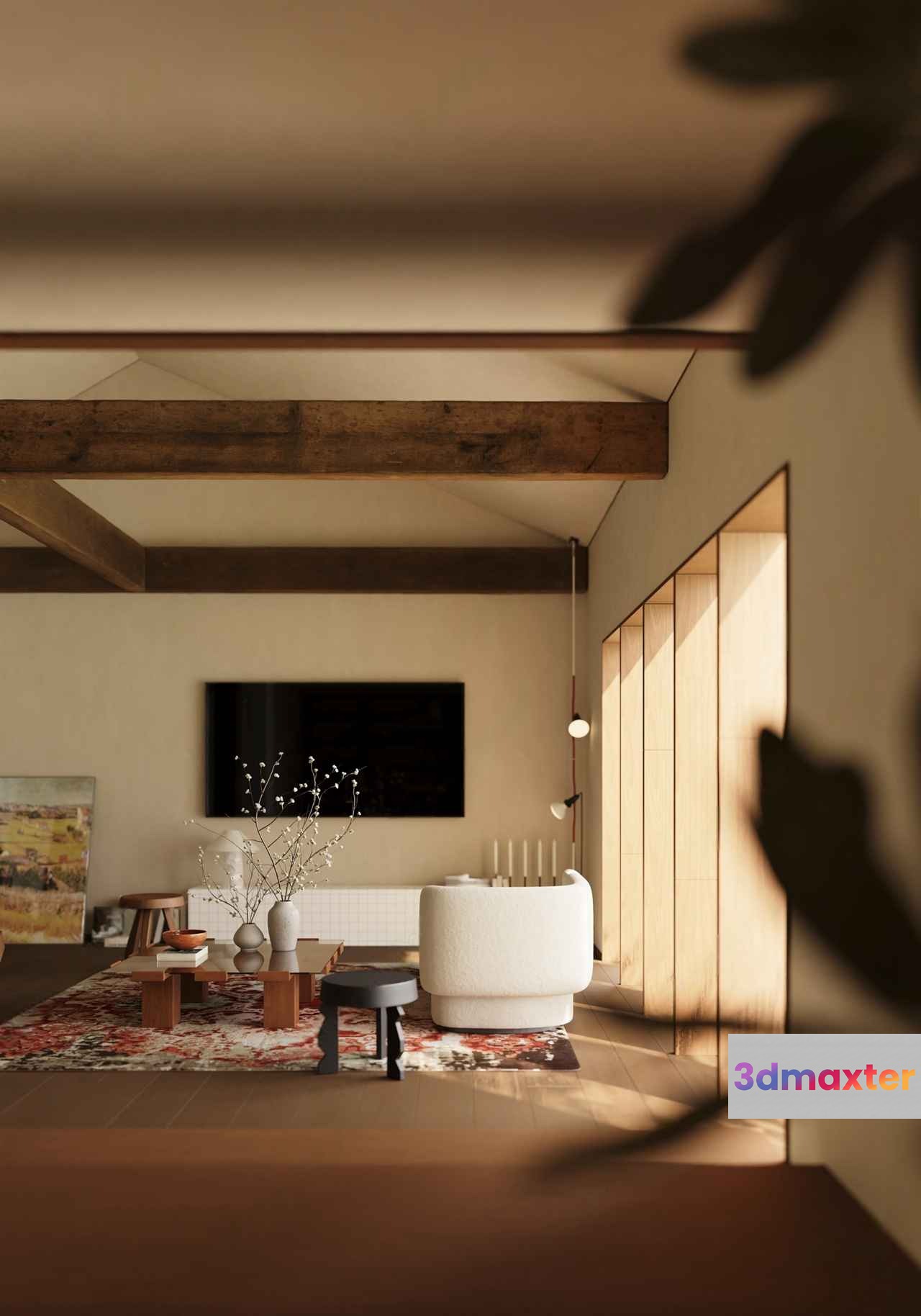Modern Living Room 3D Model - 17178 - VRAY Render