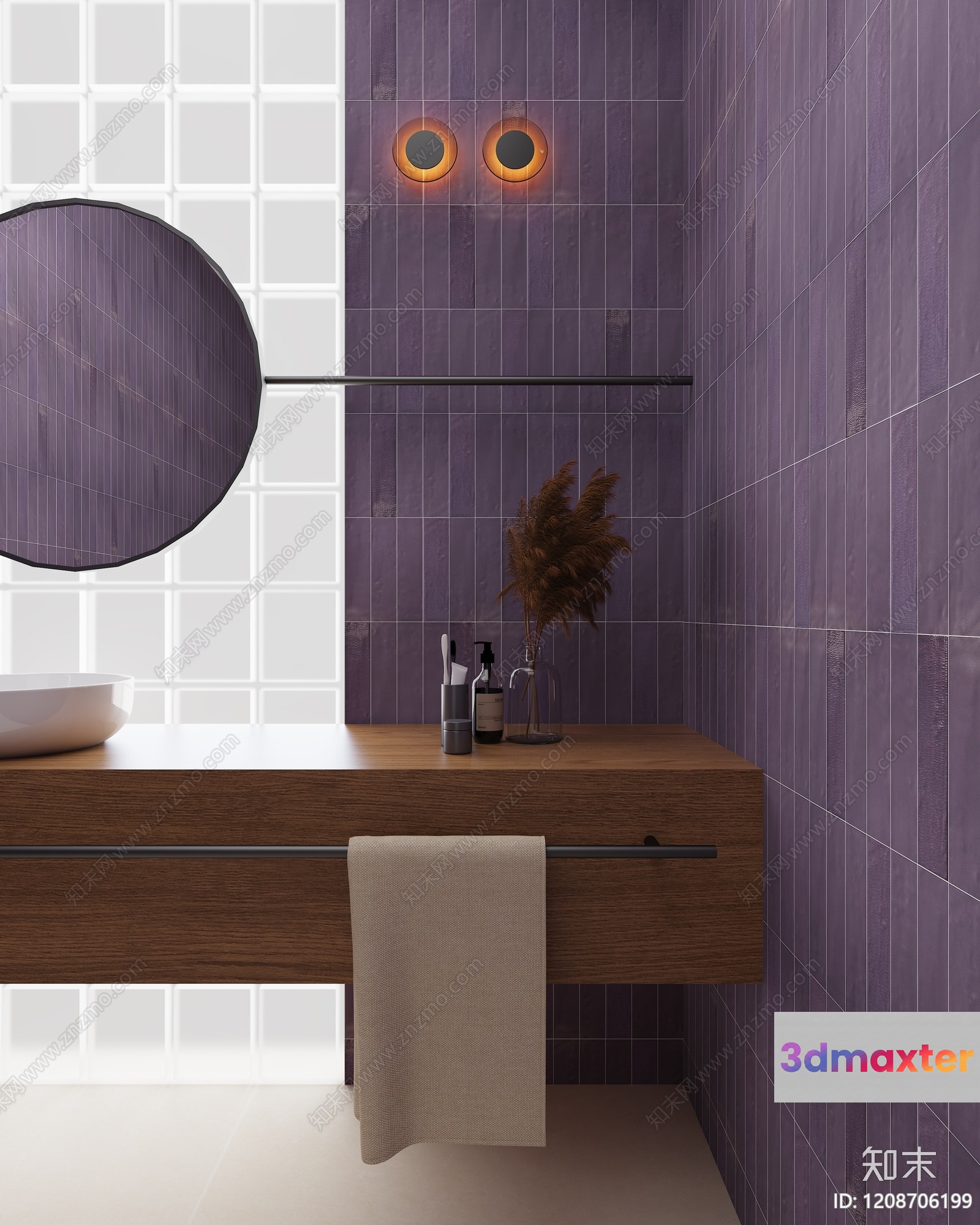 A Modern Bathroom 3D Model - 9354 - VRAY Render